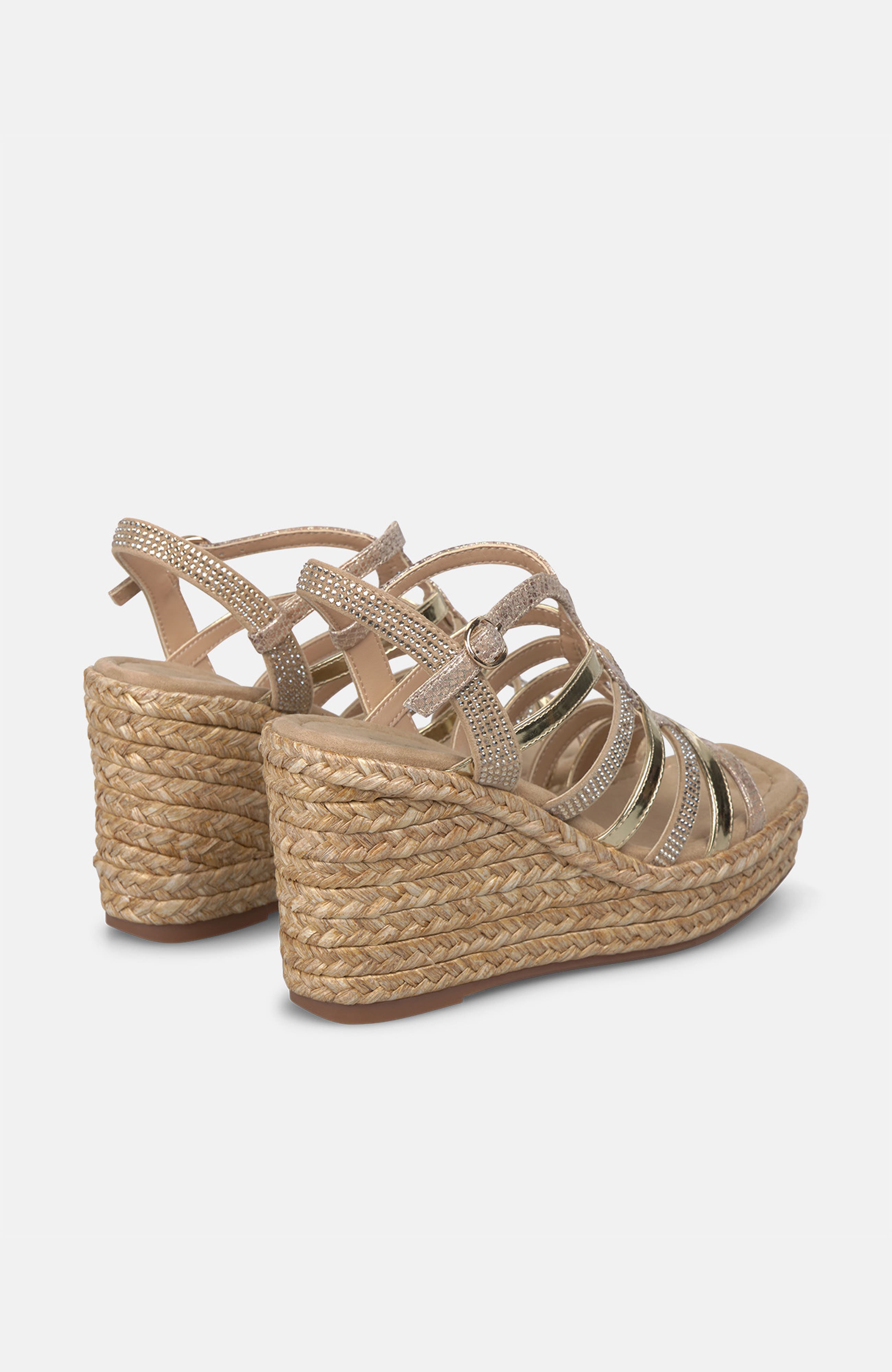 Platform Sandal with Strappy Body, Alternate, color, Sand