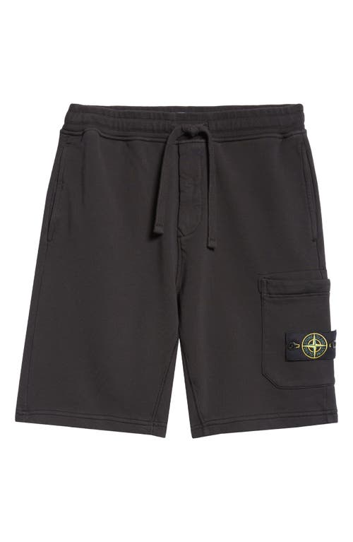 Stone Island Bermuda In Felpa In V0029 Black