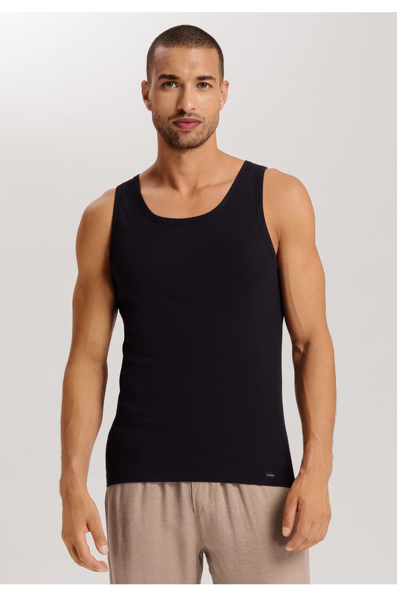 Cotton Essentials Cotton Tank Top, Alternate, color, Black