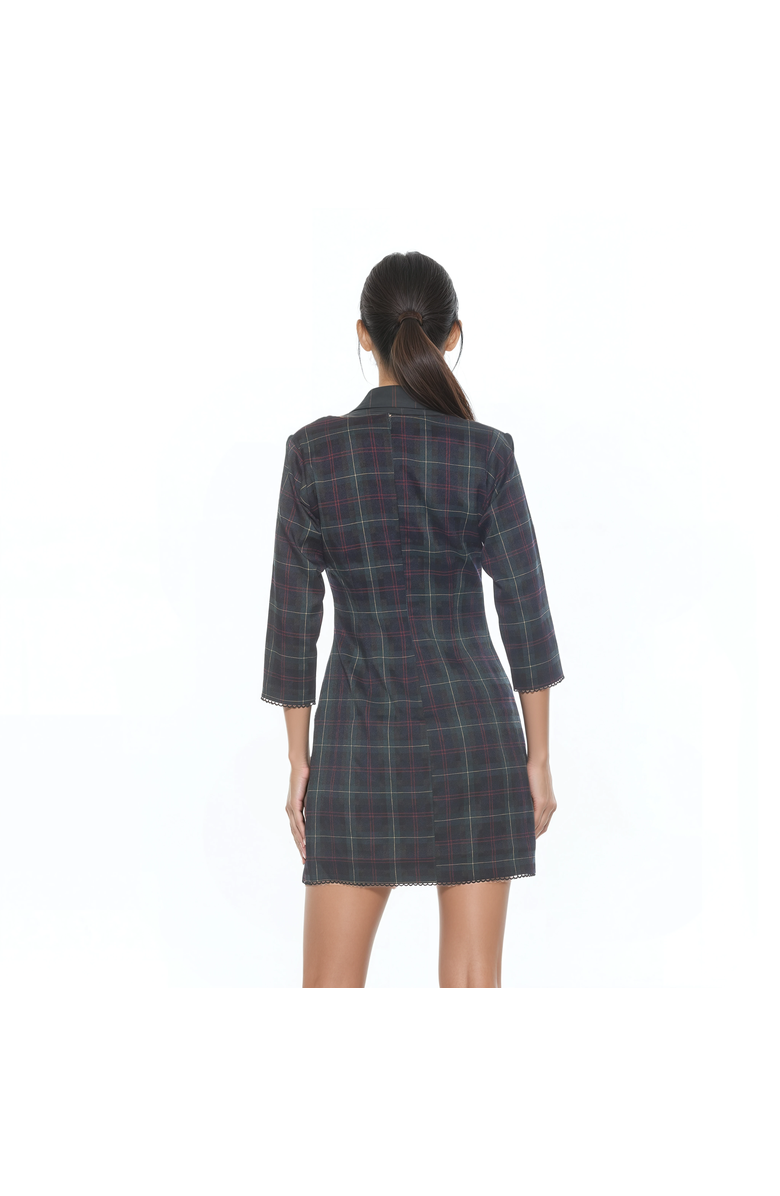 Alexia Admor Delaney Plaid Dress, Alternate, color, Green Plaid