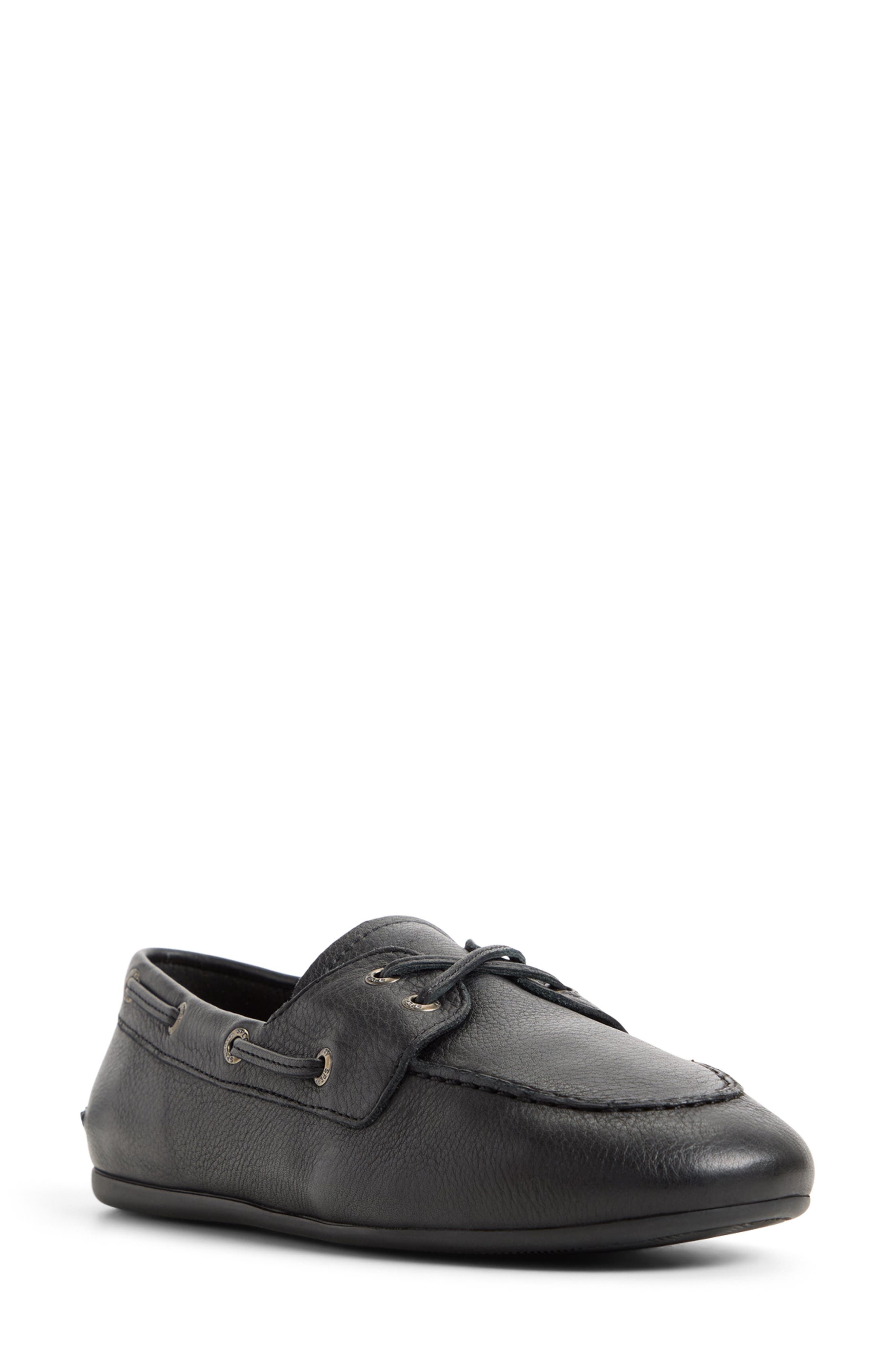 Sperry Slim Boat Shoe, Main, color, Black