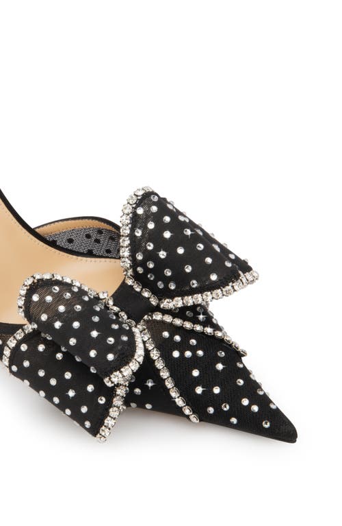 Mach&mach Mach & Mach Le Cadeau Bow Pointed Toe Slingback Pump In Black