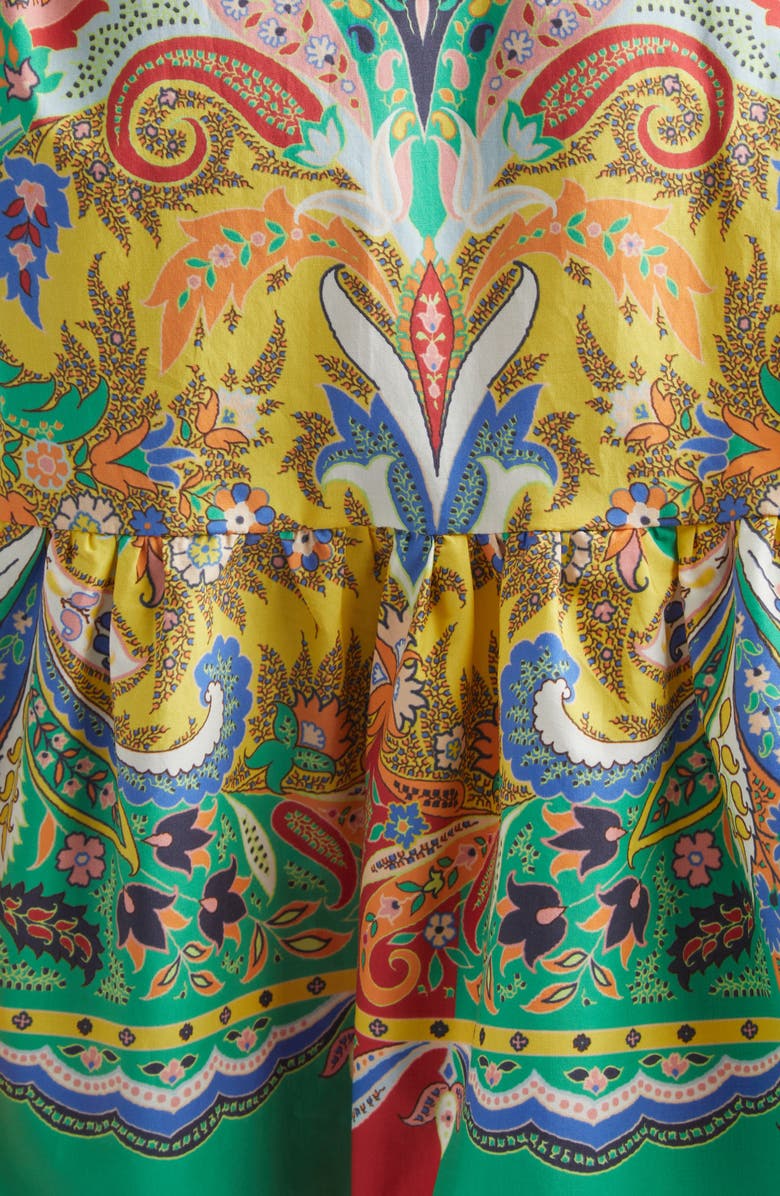 Etro Paisley Print Belted Stretch Cotton Shirtdress, Alternate, color, Print On White Base