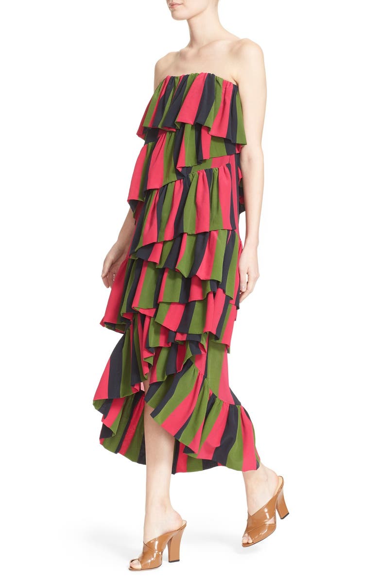 Isa Arfen 'Full On' Tiered Ruffle Dress, Alternate, color,
