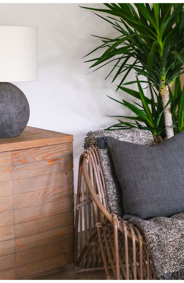 Pom Pom at Home Montauk Tassel Accent Pillow, Alternate, color, Charcoal