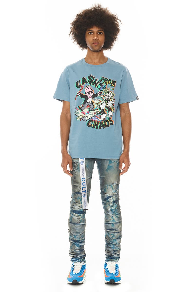 Cult of Individuality Punk Nomad Distressed Super Skinny Jeans, Alternate, color,