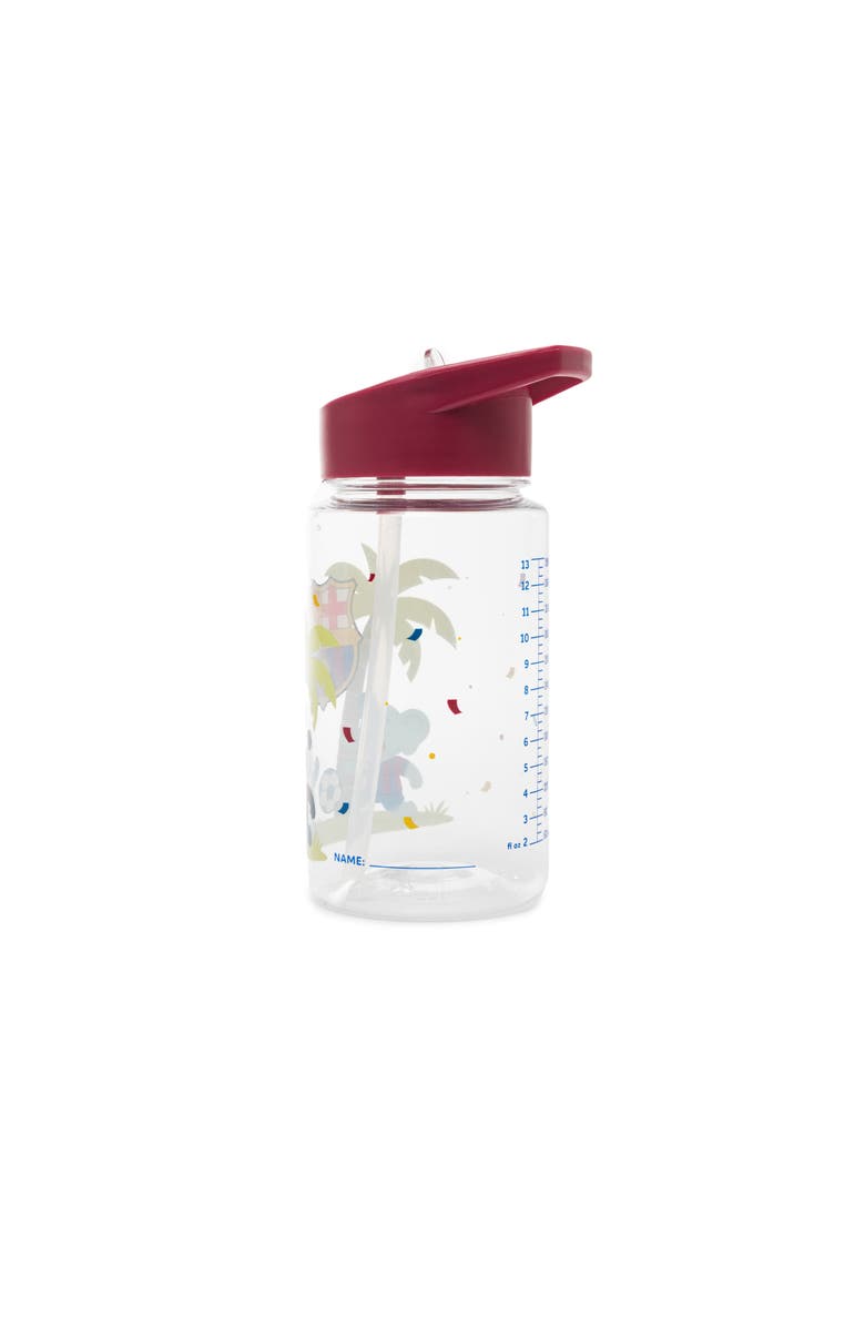 Miniland Barcelona Kiddie Water Bottle for Little Soccer Fans, Alternate, color, Red Multi