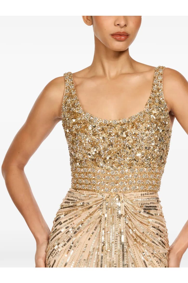 Elixir Sequin-Embellished Maxi Dress, Alternate, color, Illusion