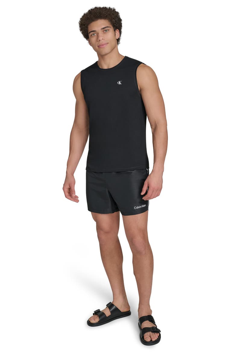Logo Sleeveless UPF 40+ Rashguard, Alternate, color, BLACK