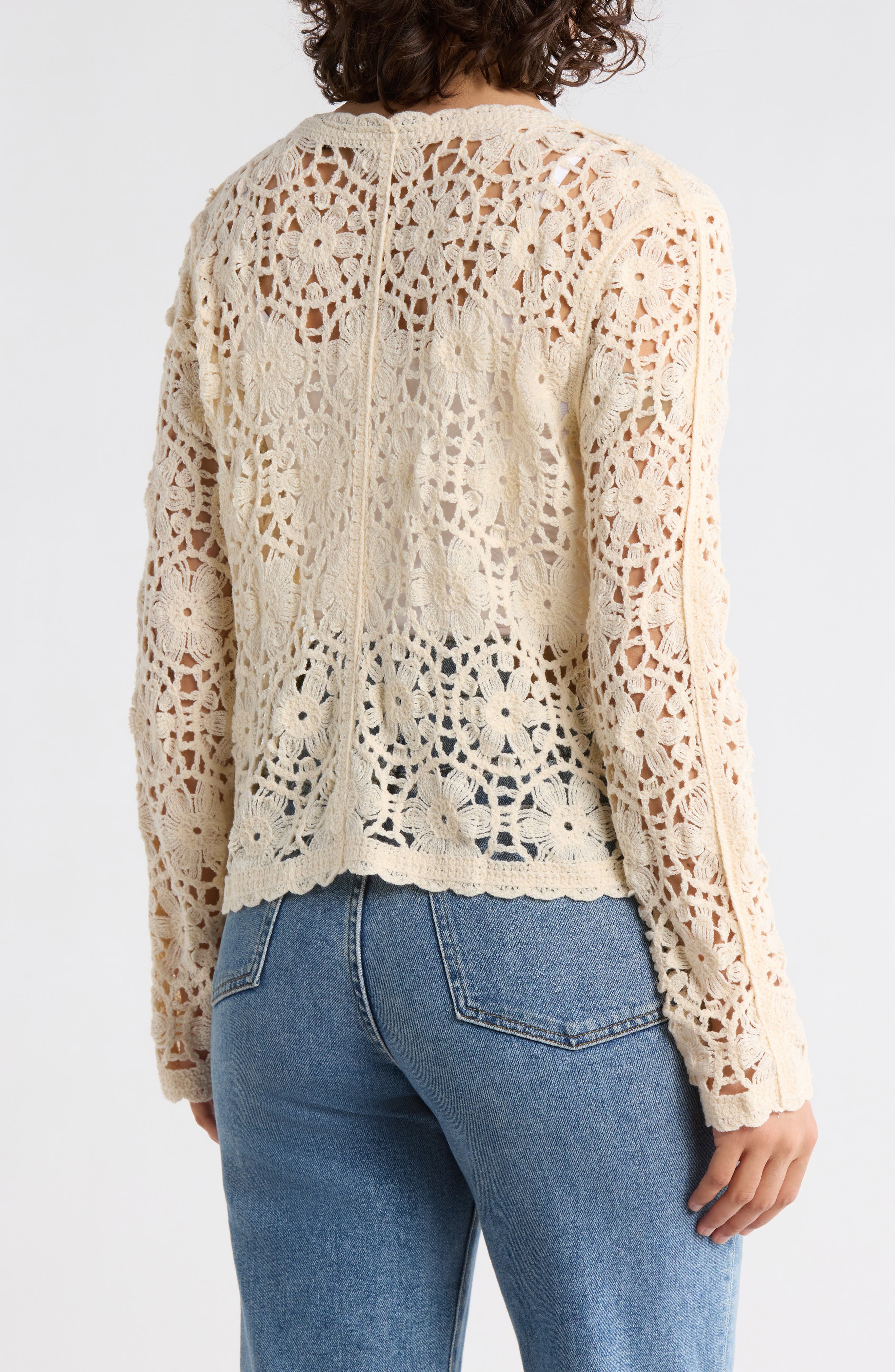 Open Stitch Button Cardigan - image 4