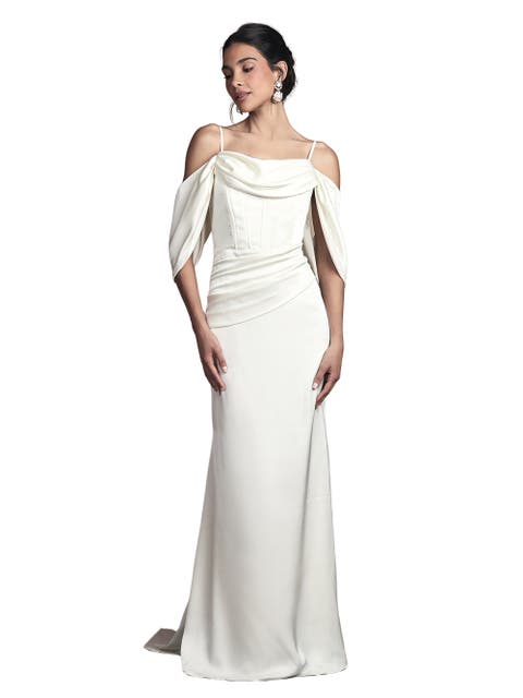Cowl Neck Satin Maxi Dress