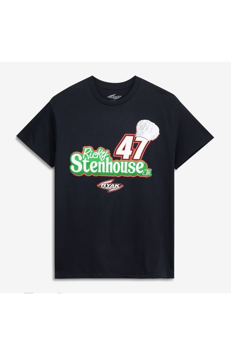 Classic Ink Men's Classic Ink Black Ricky Stenhouse Jr. #47 Chef Boyardee T-Shirt, Alternate, color, Black