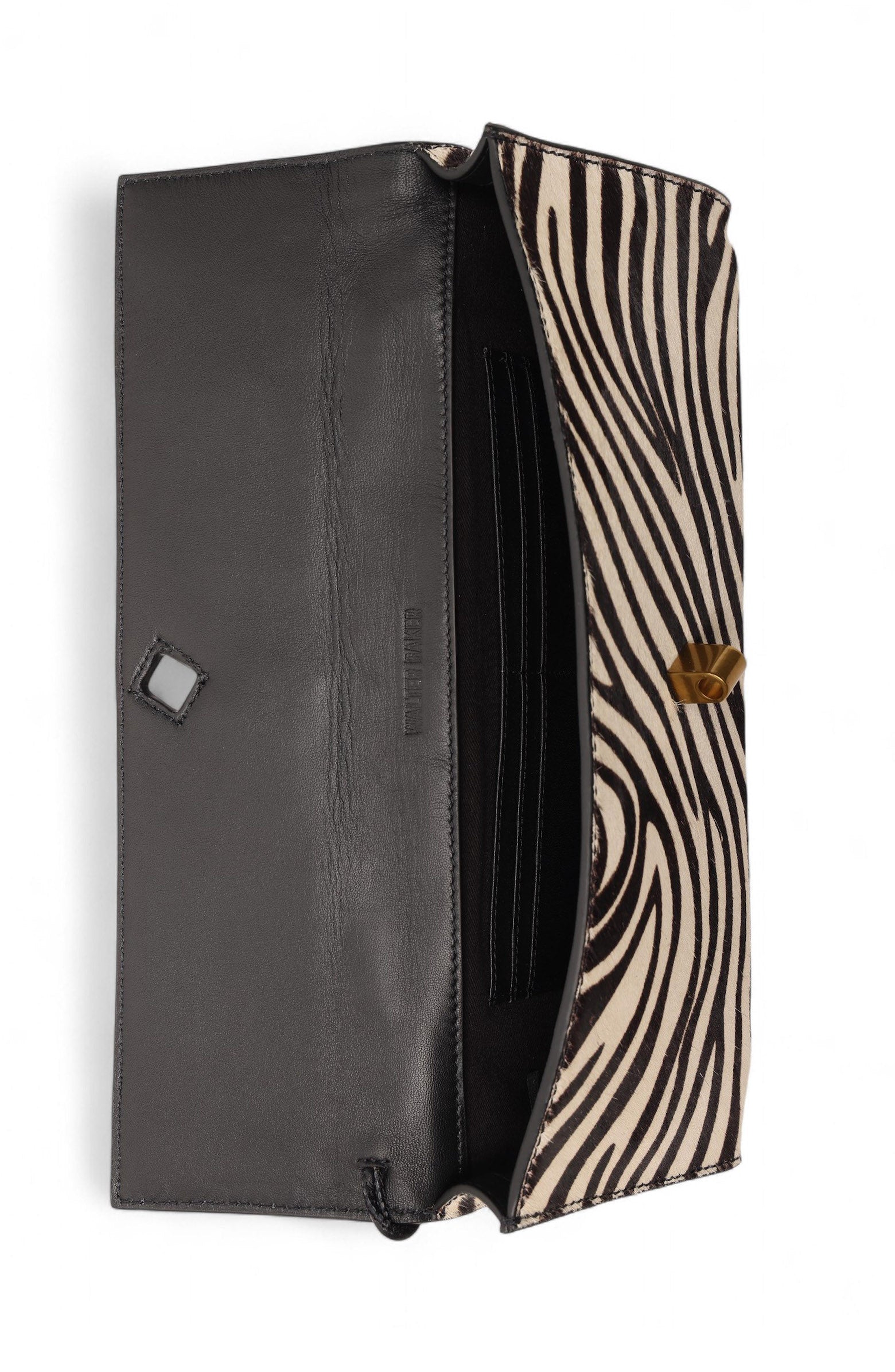 Walter Baker Juliette Clutch, Alternate, color, Zebra Calf Hair