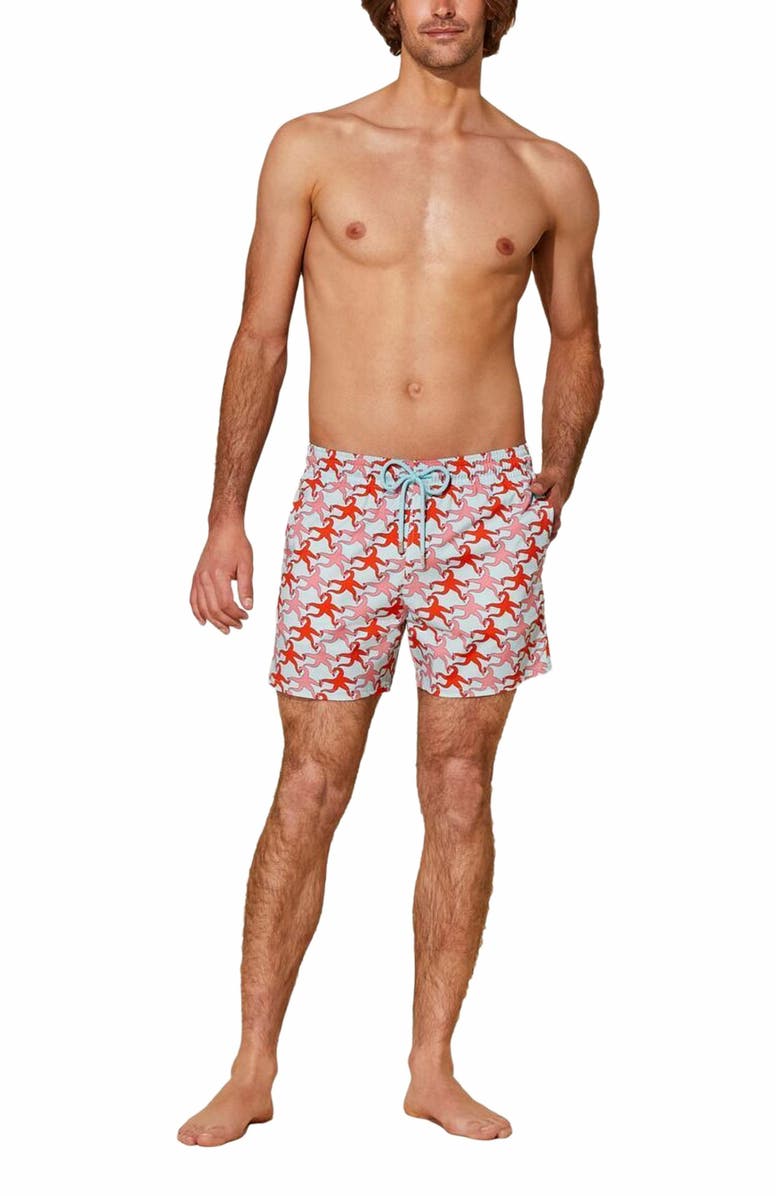 Vilebrequin Men's Valentine Stars Stretch Swim Trunks, Alternate, color, 