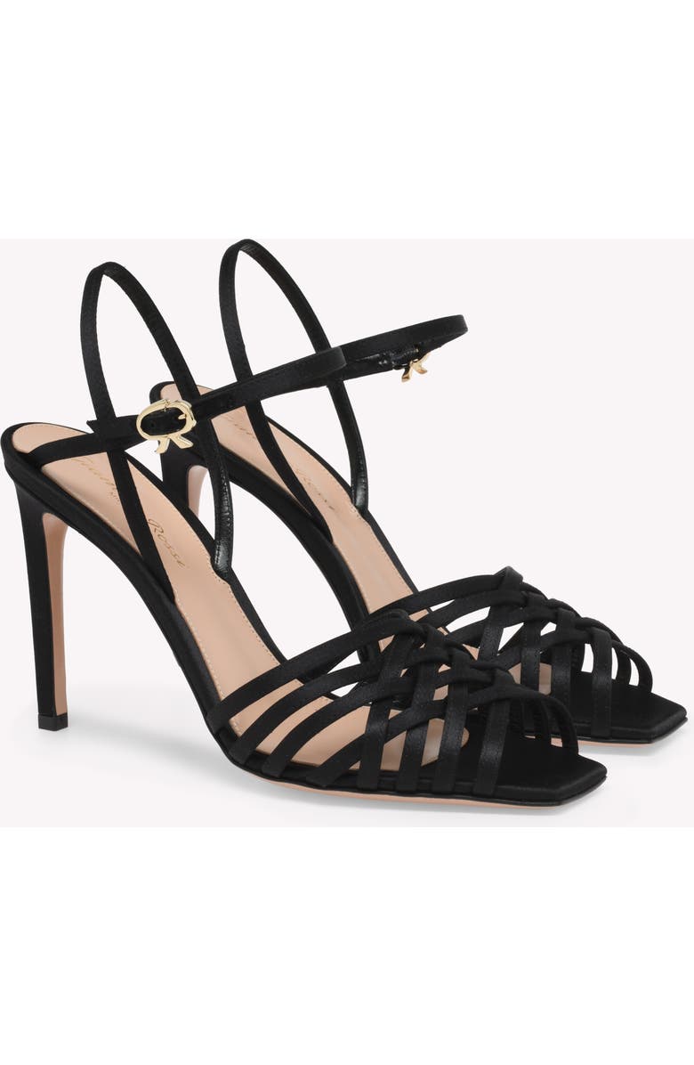Gianvito Rossi Kerry Sandal, Alternate, color, Black Fabric