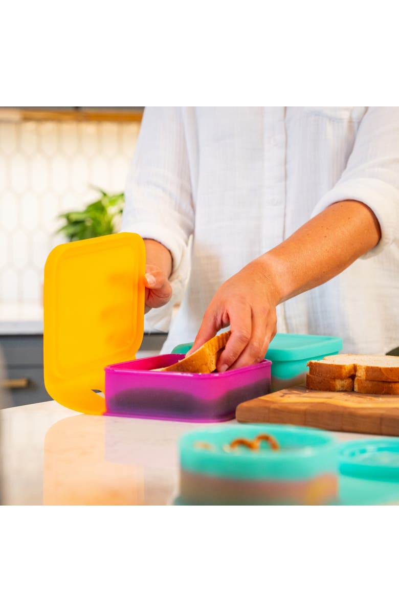 Silipint Silicone Go Go Bowls Set Of 4 Sizes 10, 20, 30 Oz, Alternate, color, Orange