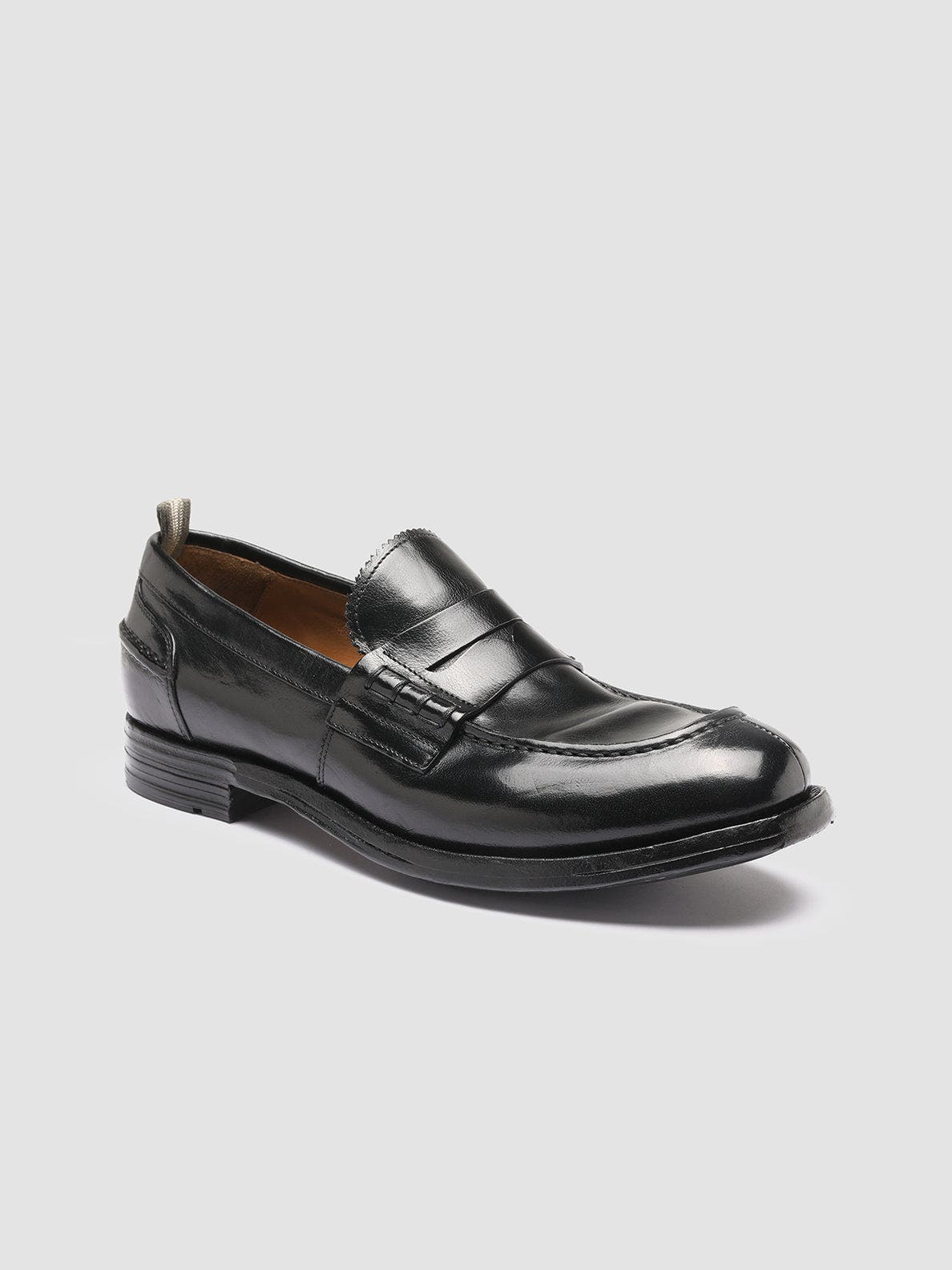 Officine Creative Balance 011 Leather Penny Loafers, Alternate, color, Black