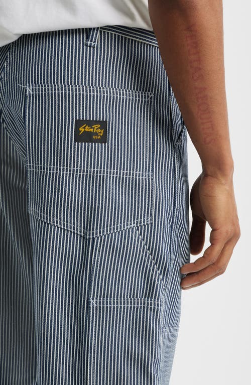 Stan Ray Railroad Stripe Double Knee Painter Pants In Brown