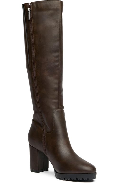 V.gan London Vegan Edam Knee-high Boots In Brown
