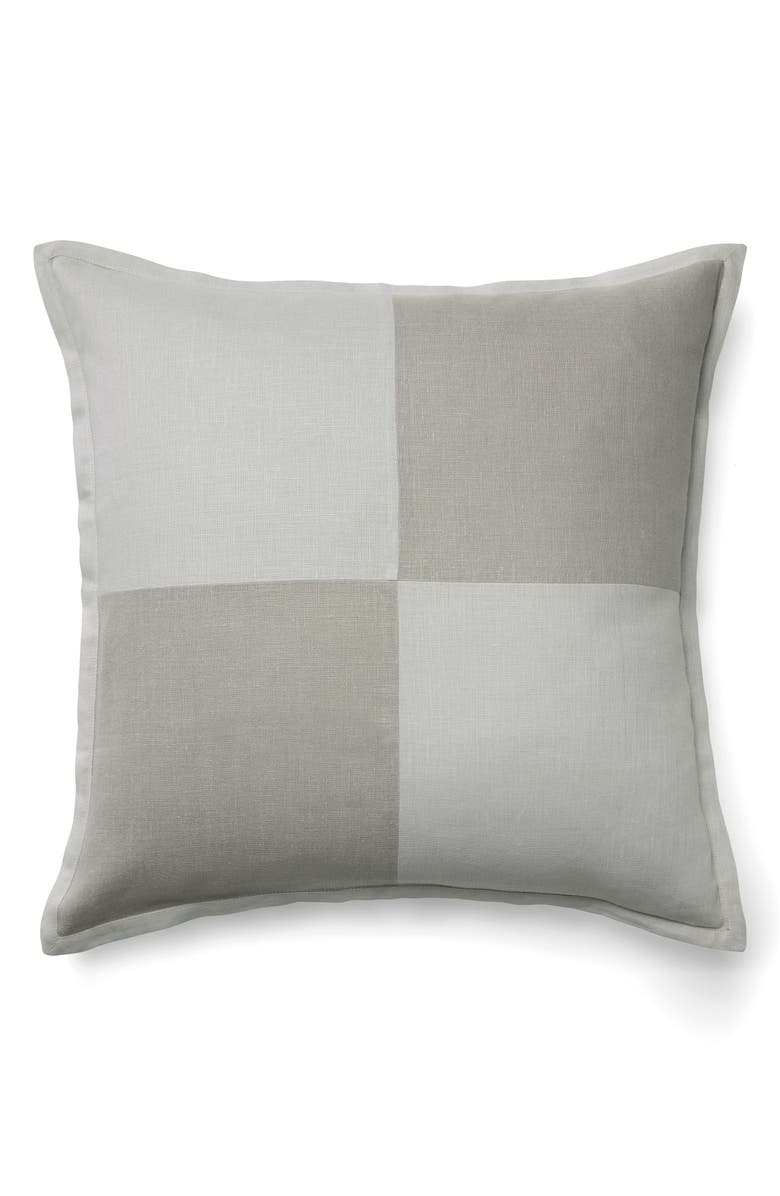 SFERRA Scacchi Accent Pillow, Main, color, Platinum/ Grey