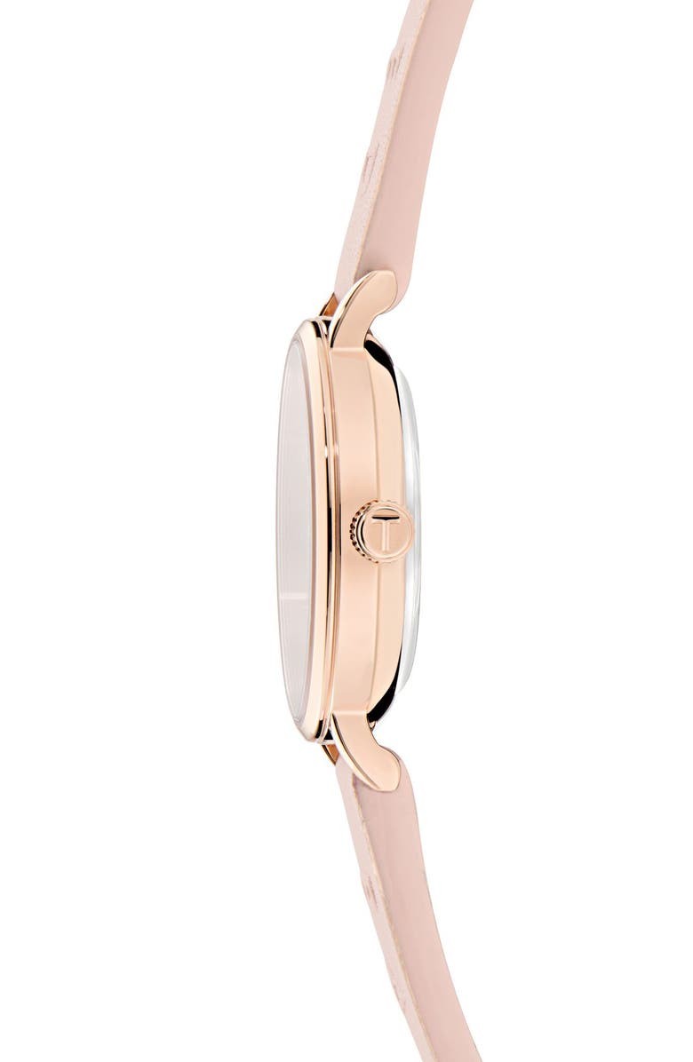 Ted Baker Classic Leather Strap Watch, 28mm, Alternate, color,