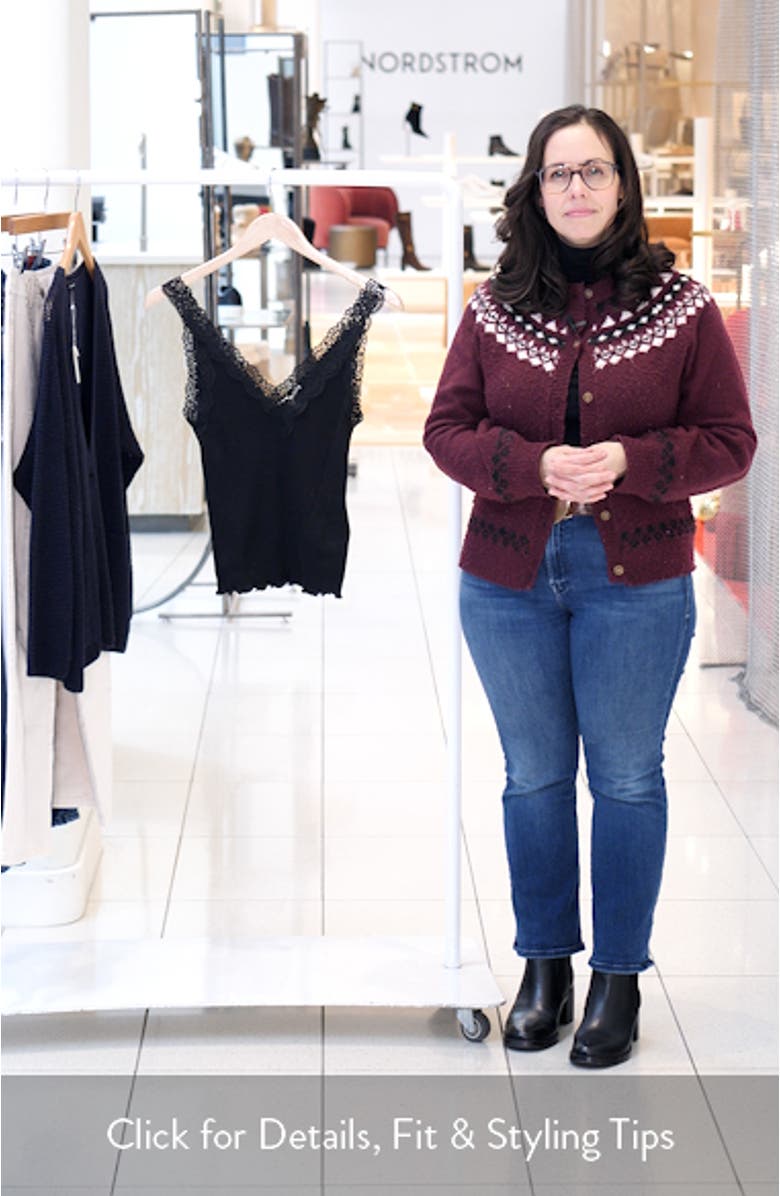 V-Neck Lace Cotton Blend Tank, sales video thumbnail