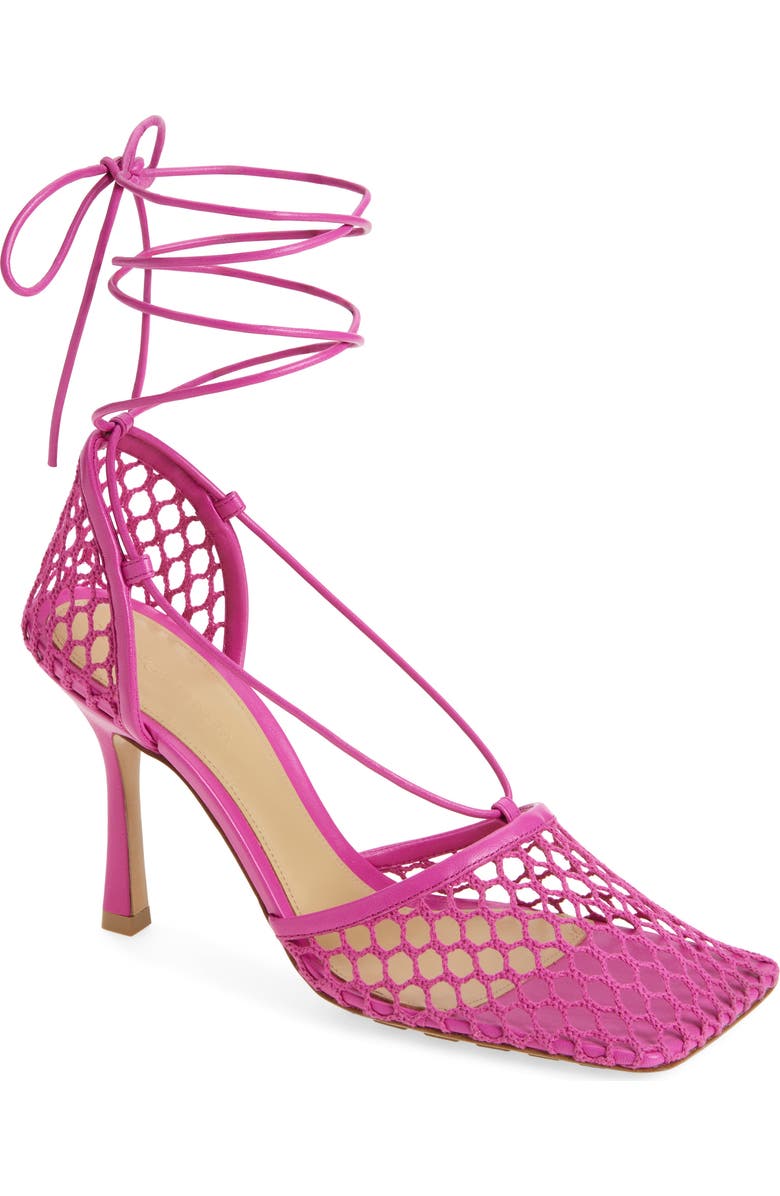 Bottega Veneta Stretch Lace-Up Sandal, Main, color,