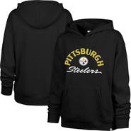 '47 Women's '47 Black Pittsburgh Steelers Plus Size Whirlwind Naomi Hoodie