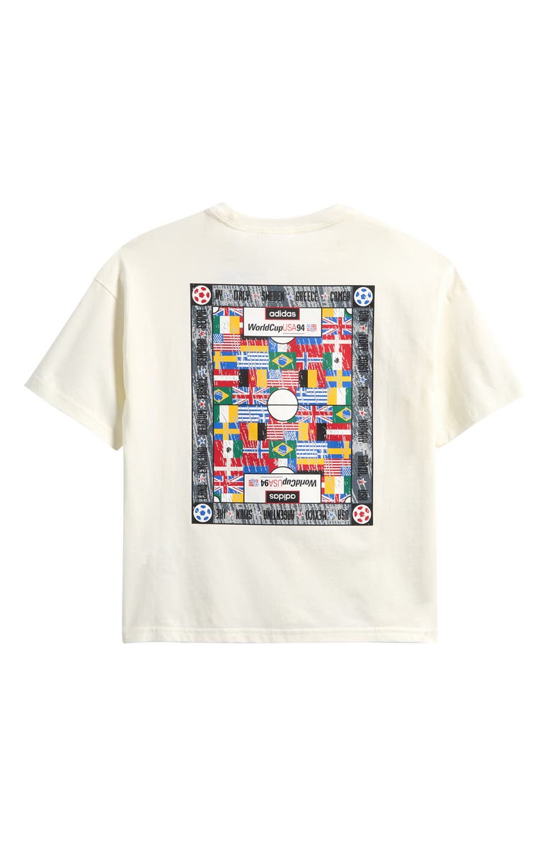 adidas Originals x FIFA Kids' World Cup Flag Cotton Graphic T-Shirt, Alternate, color, Off White