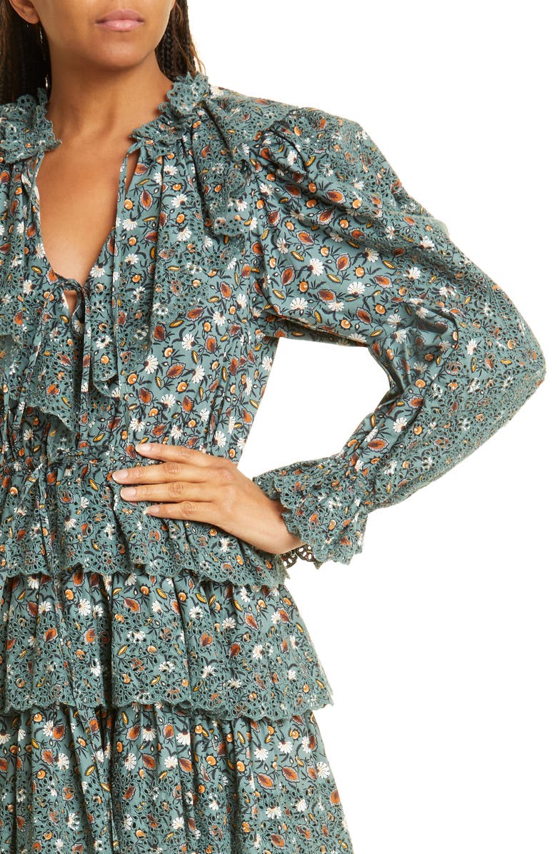 Ulla Johnson Odile Ruffle Maxi Dress, Alternate, color,