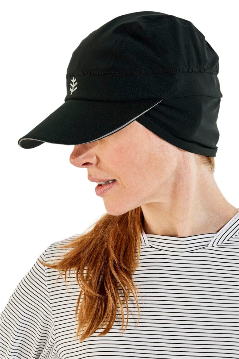 Emmet Fitness Cap with Ear Coverage, UPF 50+ Sun Protection, Main, color, Black