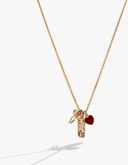 Alex and Ani There Cannoli Be You' Bow & Heart Multi Charm Cluster Necklace