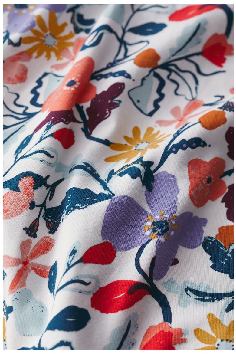 Veronica Floral Stretch Organic Cotton Midi Dress, Alternate, color, WINDING MEADOW MIX