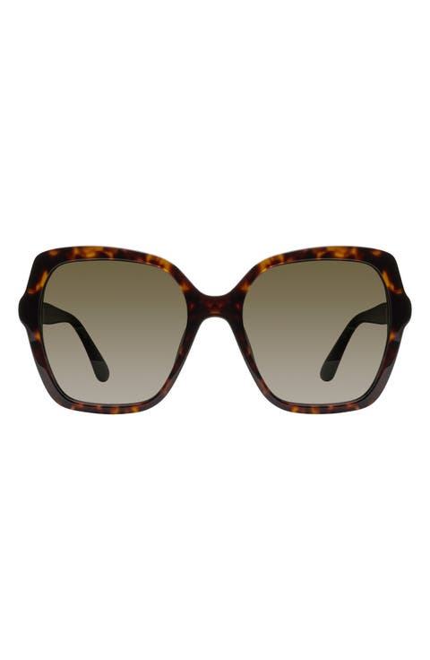 56mm Gradient Square Sunglasses