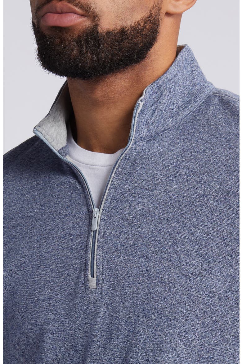 Hanks Heathered Quarter Zip Pullover, Alternate, color, NAVY