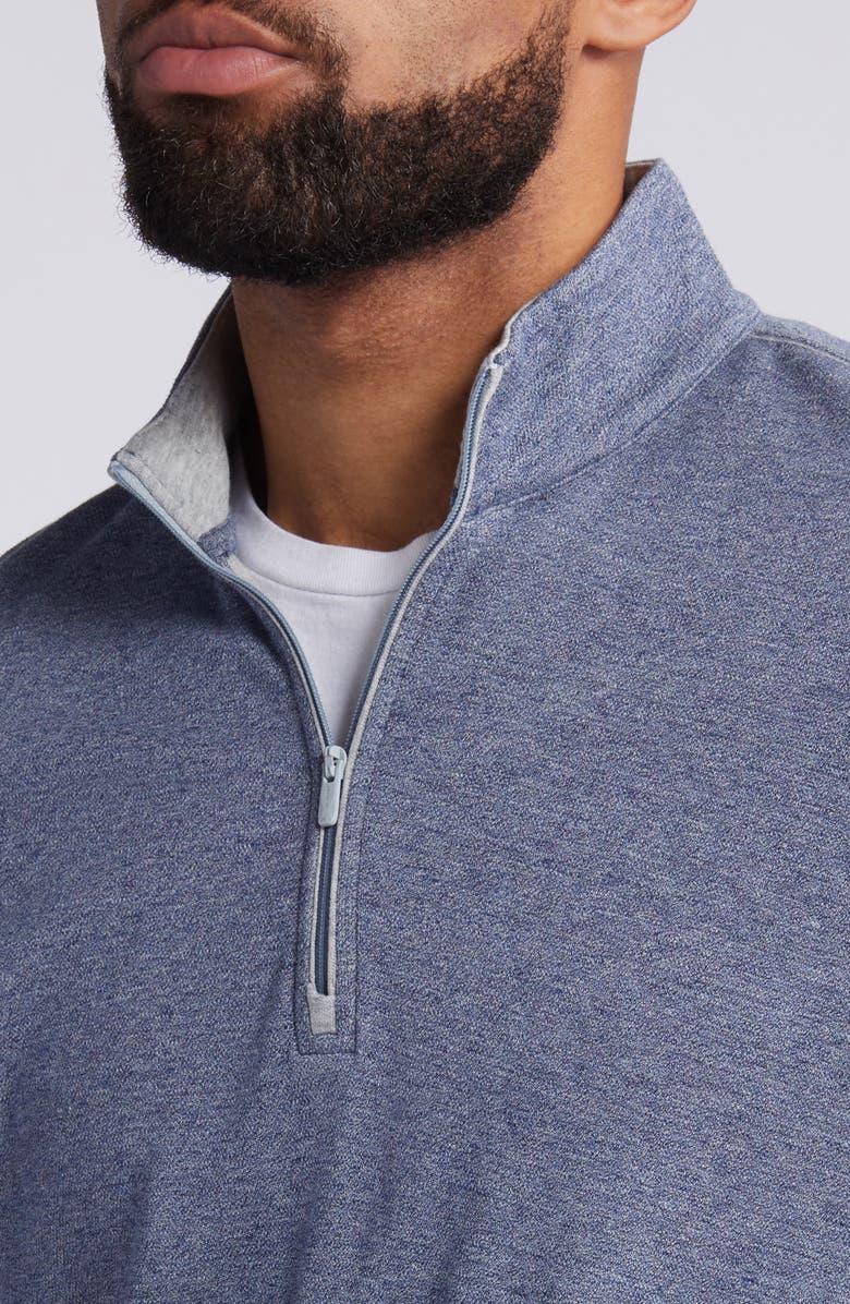 johnnie-O Hanks Heathered Quarter Zip Pullover, Alternate, color, Navy