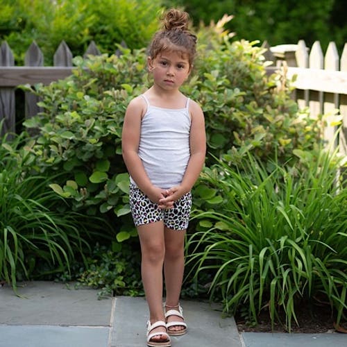 Worthy Threads Girls Biker Shorts In Neon Leopard