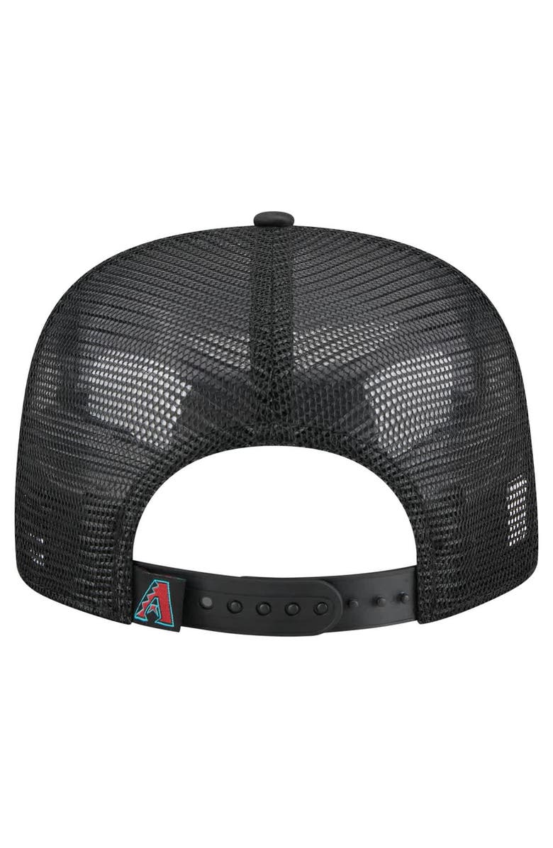 New Era Men's New Era Black Arizona Diamondbacks Retro Satin Script Golfer Adjustable Hat, Alternate, color, Black