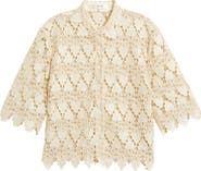 FRAME Lace Button-Up Shirt