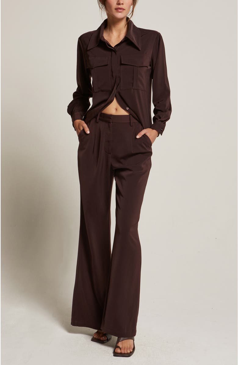 CRESCENT Cargo Button up Shirt, Alternate, color, Merlot