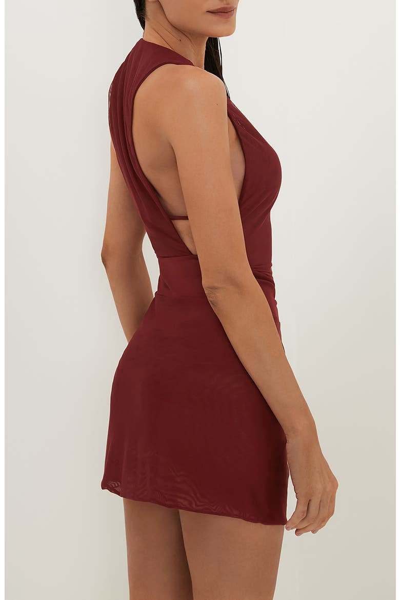Mila Short Cover-Up Dress, Alternate, color, RED