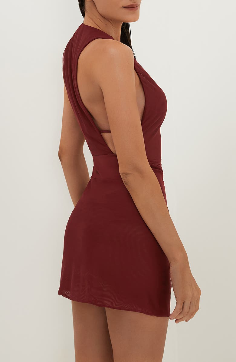 ViX Paula Hermanny Mila Short Cover-Up Dress, Alternate, color, Red