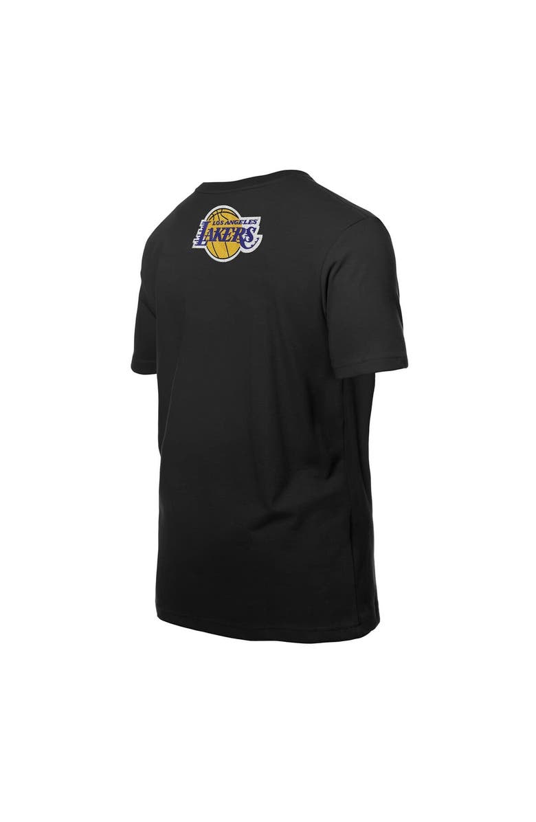 New Era Men's New Era  Black Los Angeles Lakers Premium Wordmark T-Shirt, Alternate, color, Black