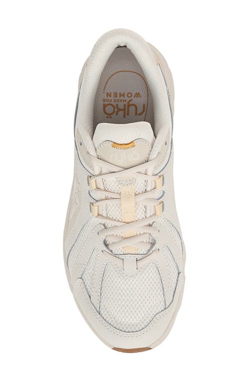 Ryka Rykä Skylift Walking Sneaker In Gardenia/white