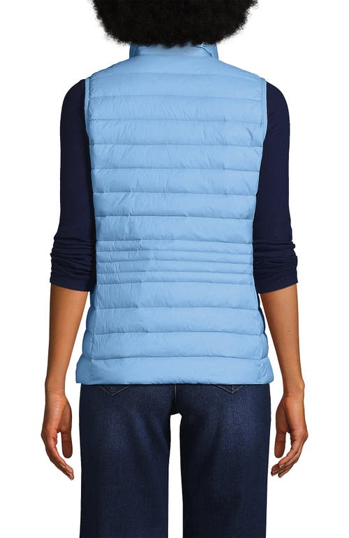 Lands' End Wanderweight Packable Ultralight Down Vest In Bermuda Blue