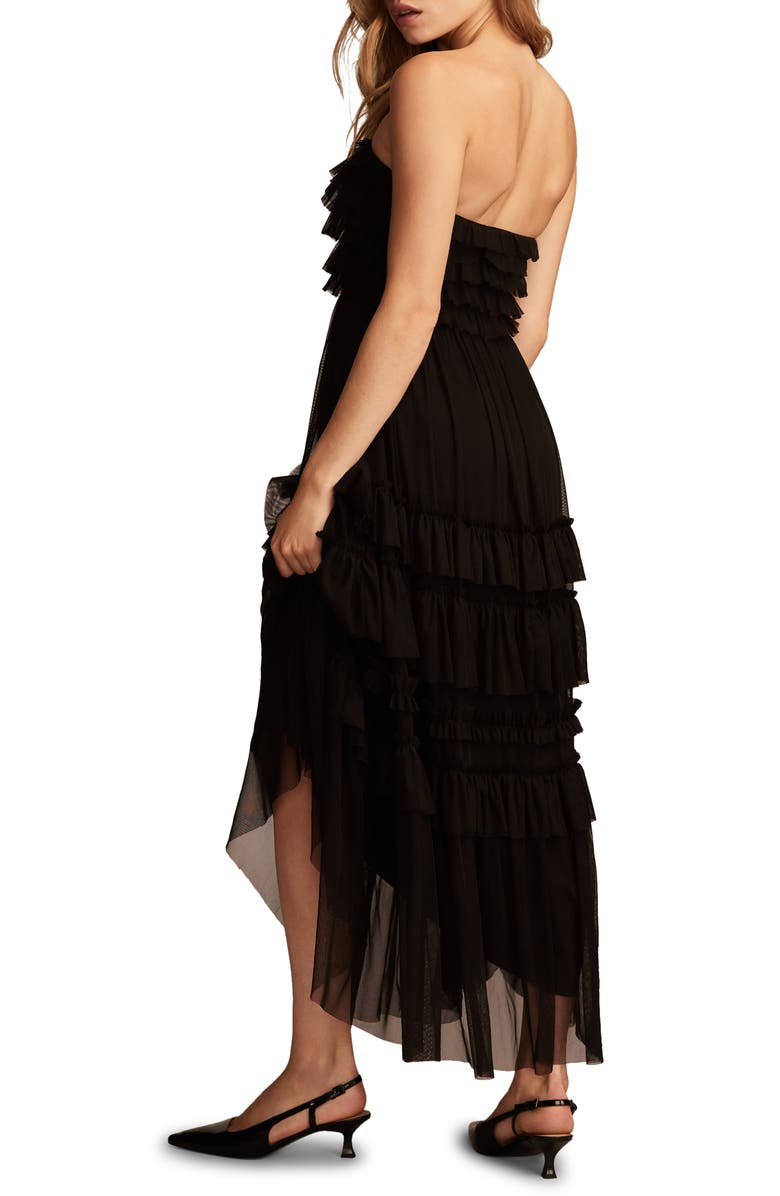 Lucky Brand Ruffle Mesh Tube Maxi Dress, Alternate, color,