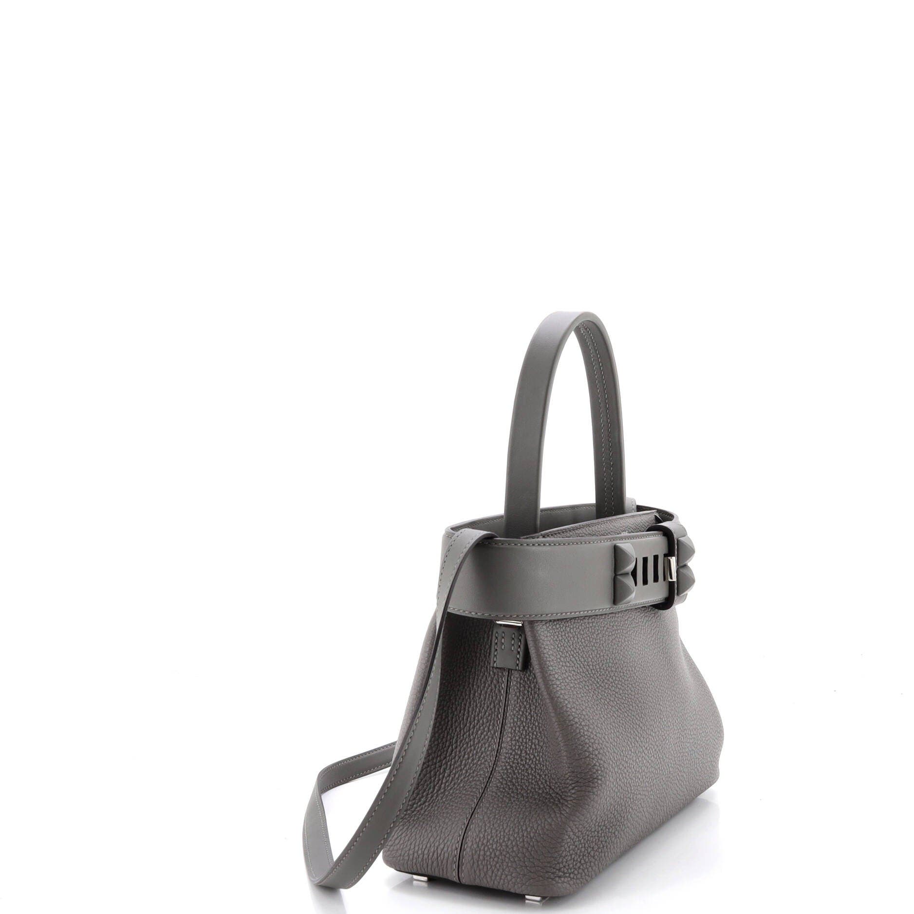 Pre-Owned Hermes Medor Handbag Togo, Alternate, color, Gris Meyer