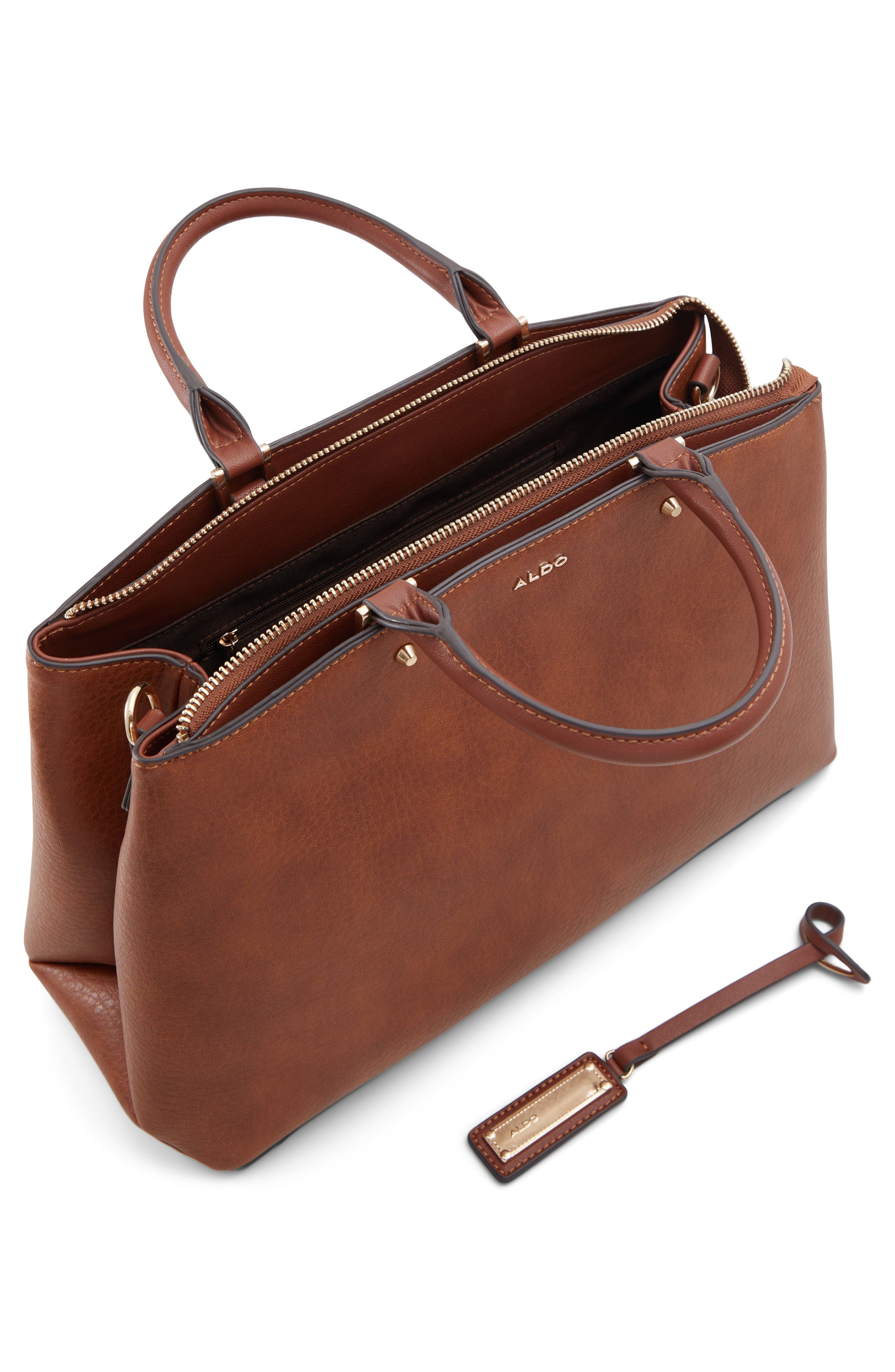 ALDO Jazzlyn Faux Leather Satchel, Alternate, color, 