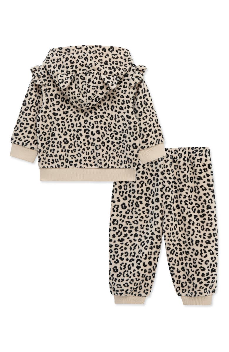 Little Me Leopard Zip Hoodie & Leggings Set, Alternate, color, Multi