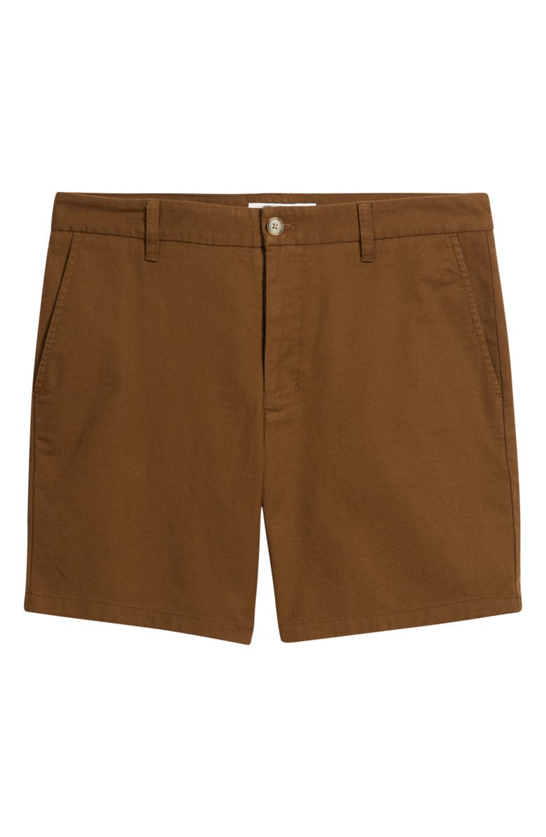 Nordstrom Stretch Cotton Chino Shorts, Alternate, color, Brown Desert